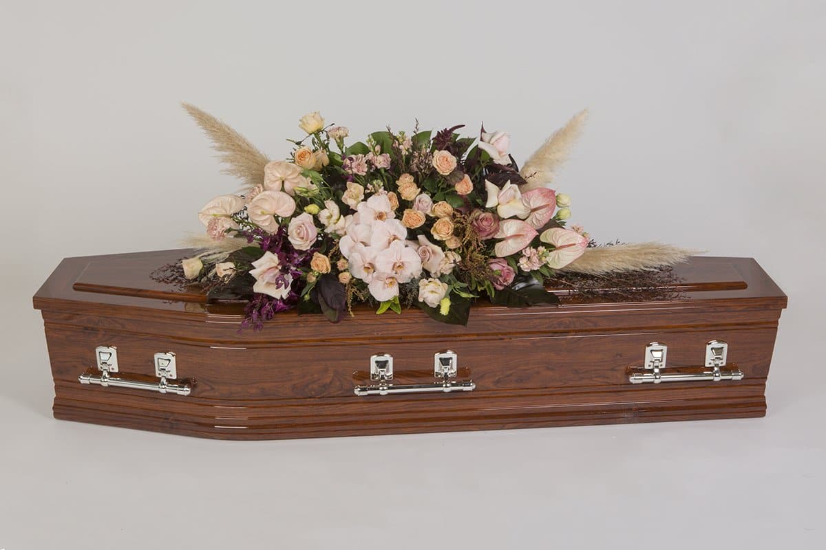 Real Florist. Real Flowers. Melbourne Online Delivery. Same Day | Beautifully Blush - Premium Casket &amp; Coffin Flowers