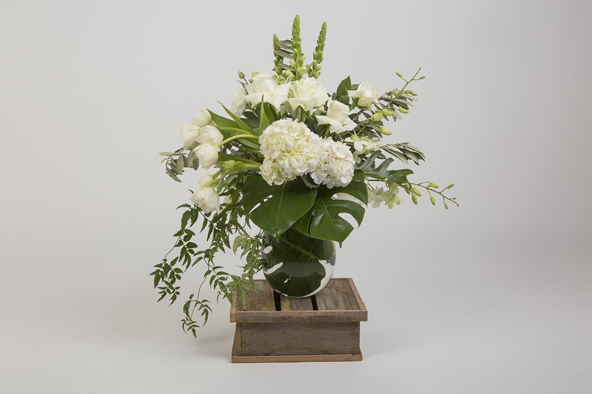 Real Florist. Real Flowers. Melbourne Online Delivery. Same Day | Contained Love - Premium Sympathy Flower Arrangement