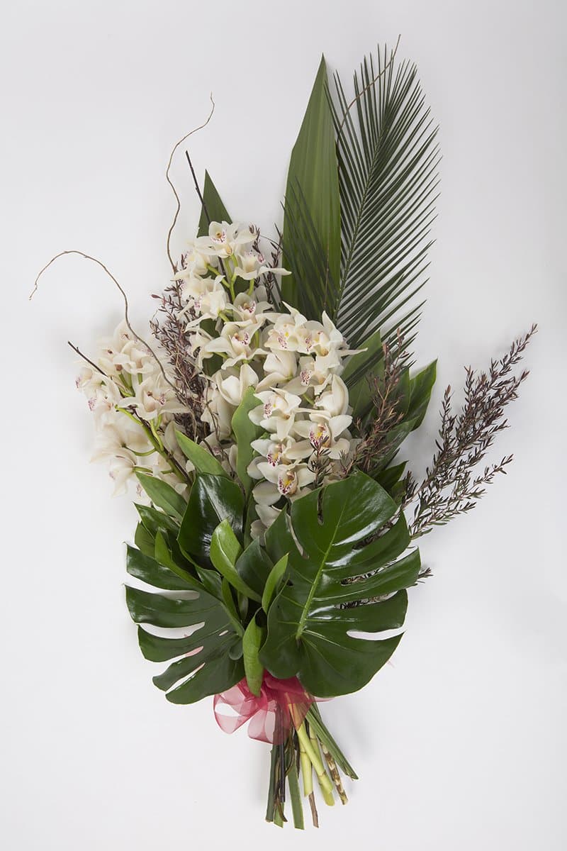 Real Florist. Real Flowers. Melbourne Online Delivery. Same Day | Elegant Cymbidium - Premium Sympathy Sheaf
