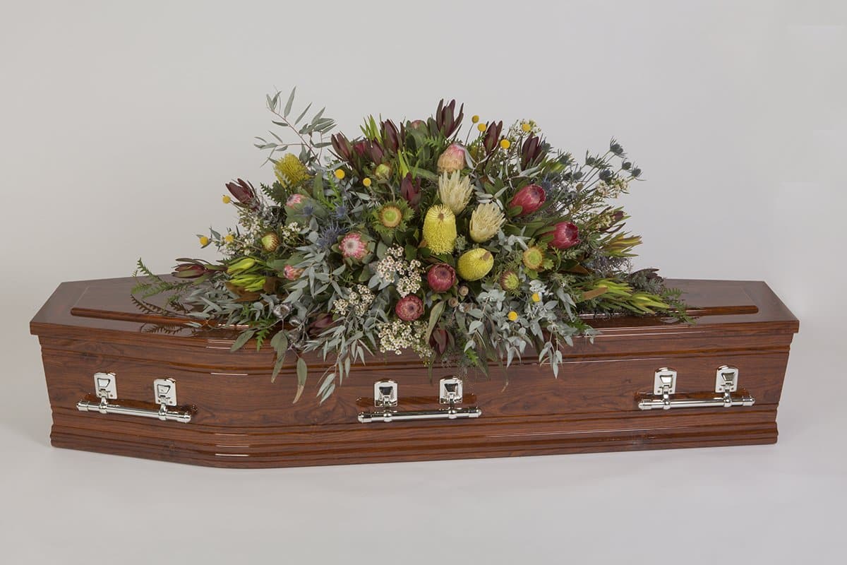 Real Florist. Real Flowers. Melbourne Online Delivery. Same Day | Rustic Respect - Premium Casket &amp; Coffin Flowers