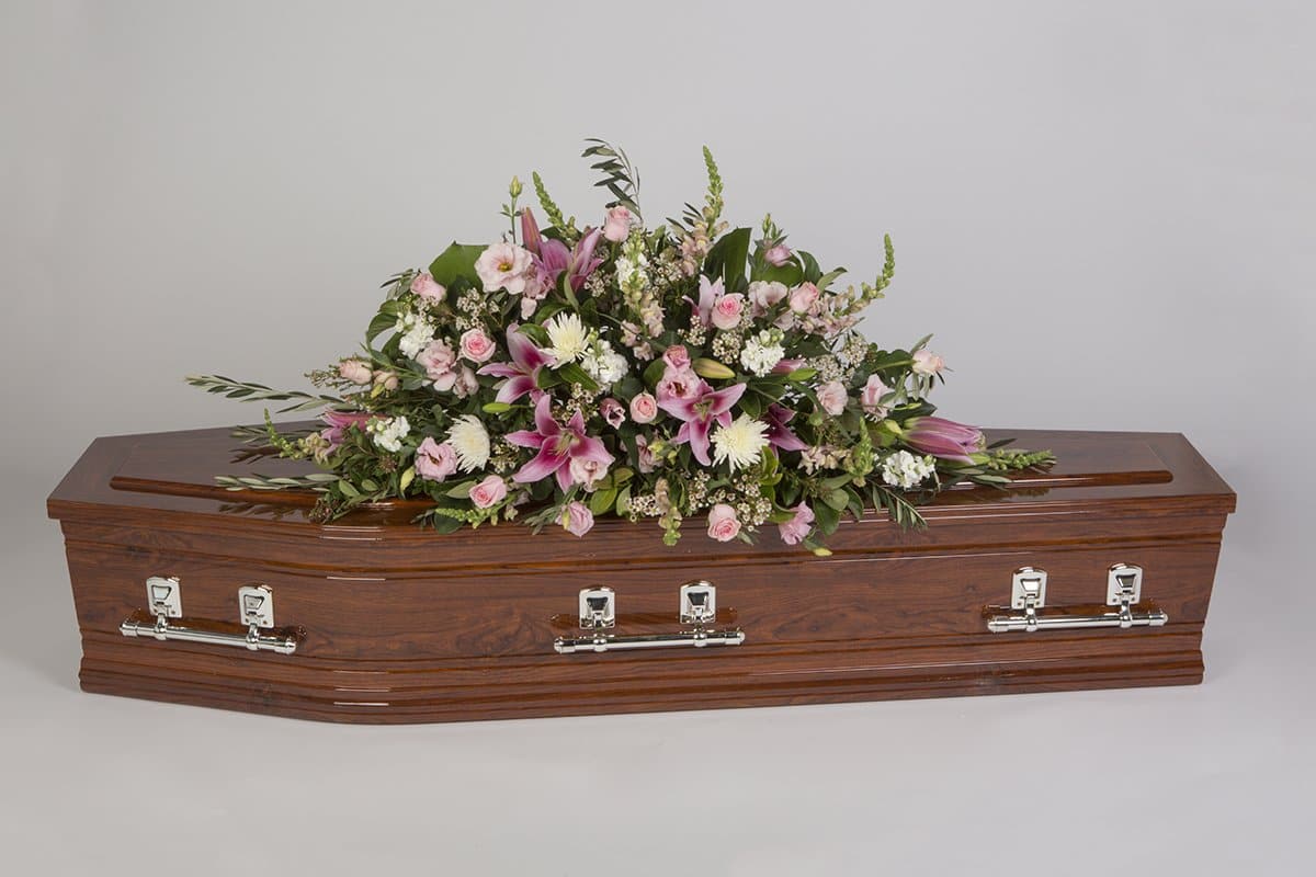 Real Florist. Real Flowers. Melbourne Online Delivery. Same Day | Seasonal Pastel - Premium Casket & Coffin Flowers