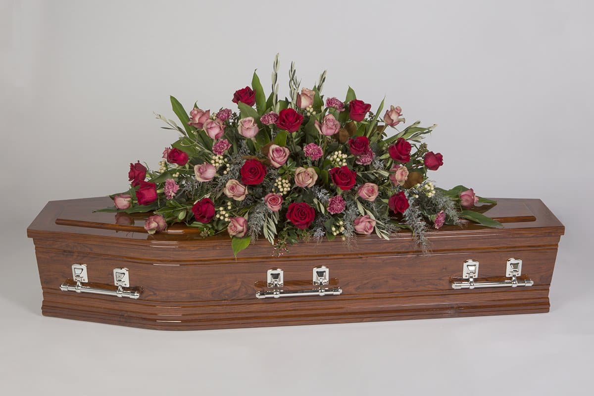 Real Florist. Real Flowers. Melbourne Online Delivery. Same Day | Vintage Rose - Premium Casket &amp; Coffin Flowers