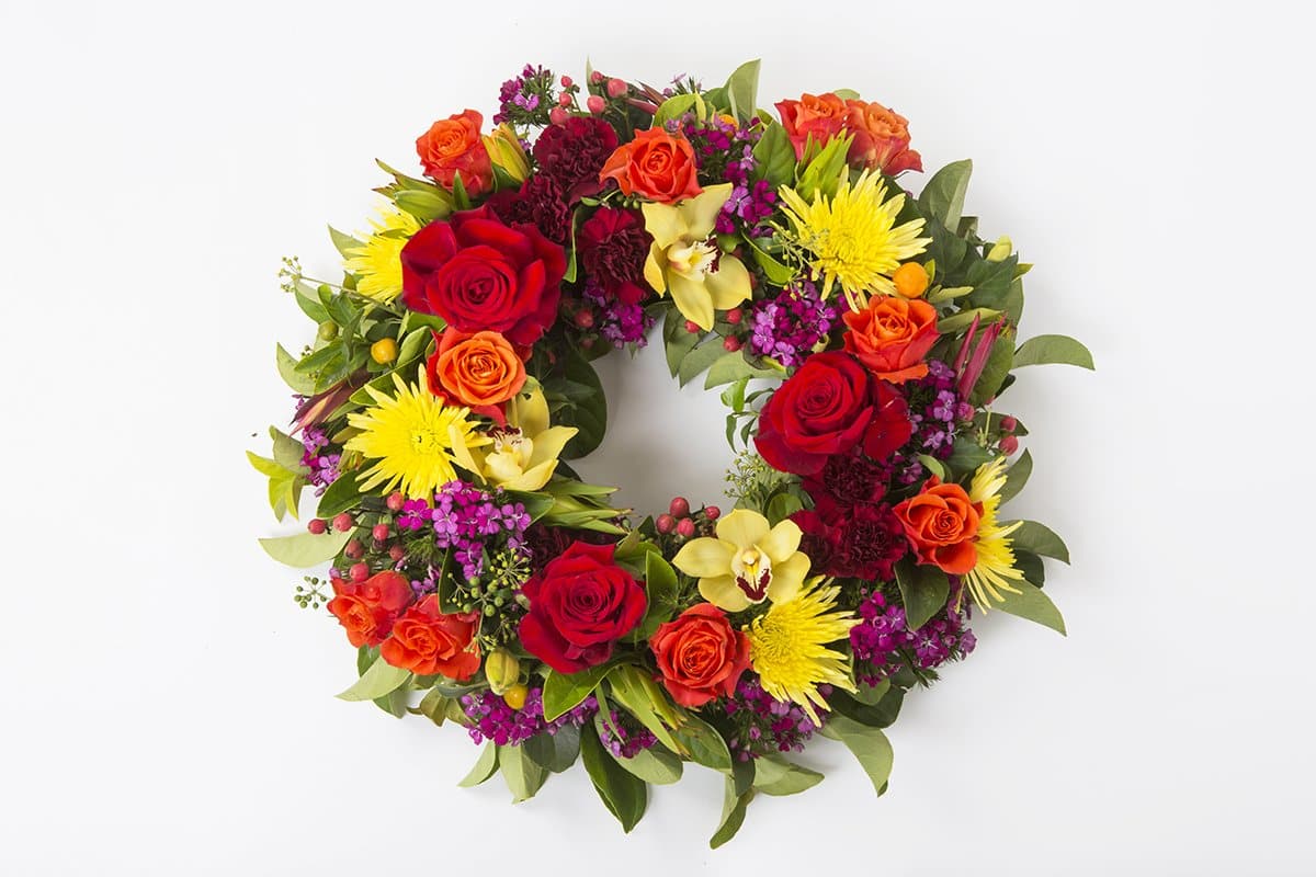 Real Florist. Real Flowers. Melbourne Online Delivery. Same Day | Bright Seasonal Premium Funeral Wreath