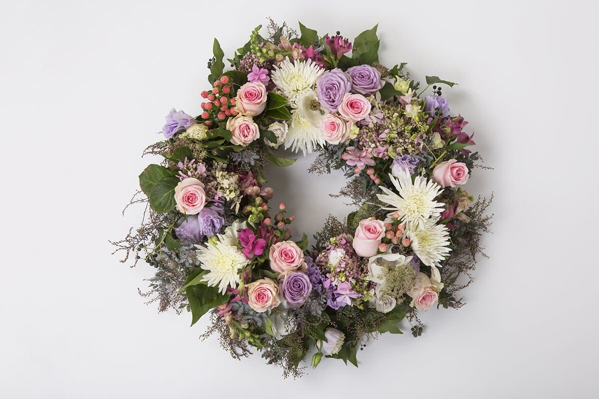 Real Florist. Real Flowers. Melbourne Online Delivery. Same Day | Pastel Mixed Premium Funeral Wreath
